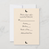 ミッドナイトアイズカワイトフクロウRSVPゴシックゴシック 出欠カード (裏面)