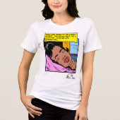 ミッドナイトアローグロンリーハートレトロロマンス漫画 トライブレンドTシャツ (正面)