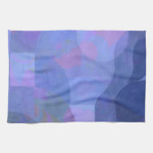 ミッドナイトアーチ – インディゴ抽象芸術ジオメトリ キッチンタオル (横)