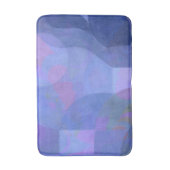 ミッドナイトアーチ – インディゴ抽象芸術ジオメトリ バスマット (正面縦)