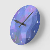 ミッドナイトアーチ – インディゴ抽象芸術ジオメトリ ラウンド壁時計 (傾斜)