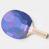 ミッドナイトアーチ – インディゴ抽象芸術ジオメトリ 卓球ラケット (横)