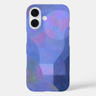 ミッドナイトアーチ – インディゴ抽象芸術ジオメトリ iPhone 16ケース