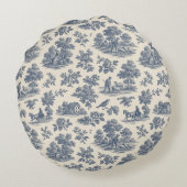 ミッドナイトインザメドウ – ブルートイレラウンドスローパイ ラウンドクッション (裏面)