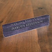 ミッドナイトインディゴロマンス |サティニーグランジブランディング デスクネームプレート (側面)