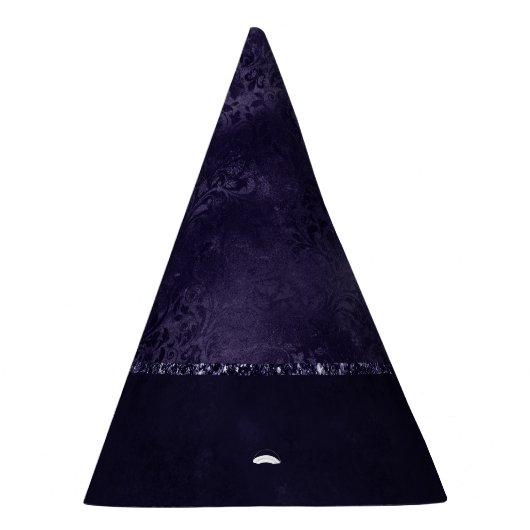 ミッドナイトインディゴロマンス | Satiny グランジ Damask パーティーハット (右)