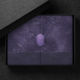 ミッドナイトインディゴロマンス | Satiny グランジ Damask 薄葉紙