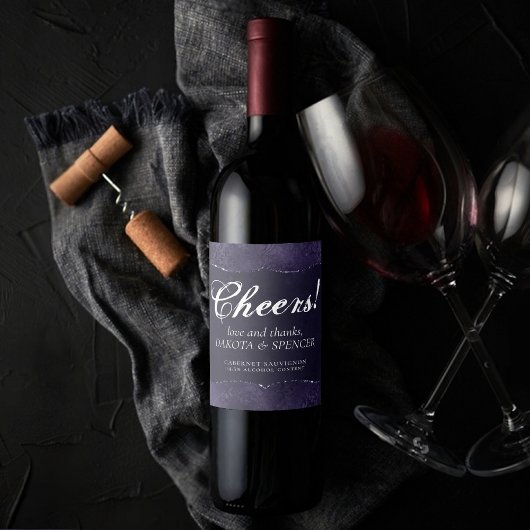 ミッドナイトインディゴロマンス | Satiny グランジ Favor ワインラベル