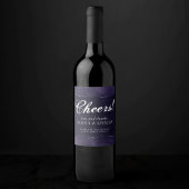 ミッドナイトインディゴロマンス | Satiny グランジ Favor ワインラベル