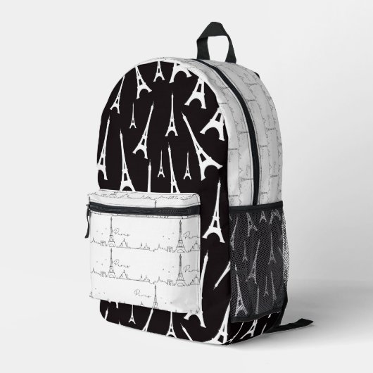 ミッドナイトインパリエッフェルタワー プリントバックパック (裏面右端)