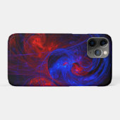 ミッドナイトウェーブ-抽象芸術フラクタルアート Case-Mate iPhoneケース (裏面(横))
