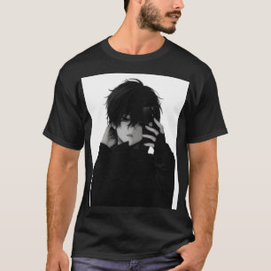ミッドナイトエモアニメボーイ - ダークアートストリートウェア Tシャツ