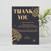 ミッドナイトエレガンス：ダーク結婚ブルー サンキューカード (スタンド正面)