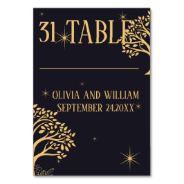 ミッドナイトエレガンス：ダーク結婚ブルー テーブルナンバー