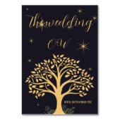 ミッドナイトエレガンス:ダーク結婚ブルー テーブルナンバー (裏面)