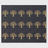 ミッドナイトエレガンス：ダーク結婚ブルー ラッピングペーパー (フラット)