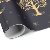 ミッドナイトエレガンス：ダーク結婚ブルー ラッピングペーパー (ロールコーナー)