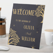 ミッドナイトエレガンス：ダーク結婚ブルー 台座サイン (インサイチュ)