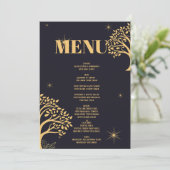 ミッドナイトエレガンス：ダーク結婚ブルー 招待状 (スタンド正面)