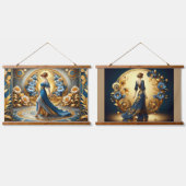 ミッドナイトエレガンス(フローラフレーム) 吊り下げ型タペストリー (ダブル)