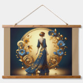 ミッドナイトエレガンス(フローラフレーム) 吊り下げ型タペストリー (正面2)