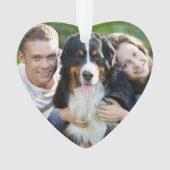 ミッドナイトエレガントブルーペットメモリアル写真記念 オーナメント (正面)