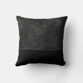 ミッドナイトオニックスロマンス |ブラック・サティニグランジ・ダマスク クッション (裏面)