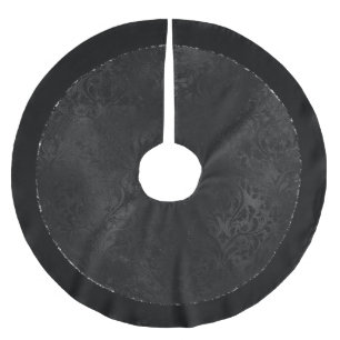 ミッドナイトオニックスロマンス  ブラック・サティニグランジ・ダマスク ブラッシュドポリエステルツリースカート