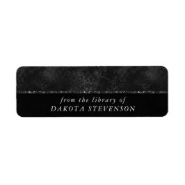 ミッドナイトオニックスロマンス |ブラック・サティニグランジ・ダマスク ラベル