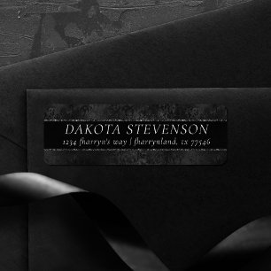 ミッドナイトオニックスロマンス ブラック・サティニグランジ・ダマスク ラベル