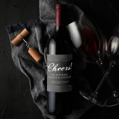 ミッドナイトオニックスロマンス |ブラック・サティニグランジ・ダマスク ワインラベル