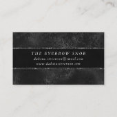 ミッドナイトオニックスロマンス |ブラック・サティニグランジ・ダマスク 名刺 (裏面)