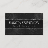 ミッドナイトオニックスロマンス |ブラック・サティニグランジ・ダマスク 名刺 (正面)