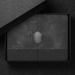 ミッドナイトオニックスロマンス |ブラック・サティニグランジ・ダマスク 薄葉紙