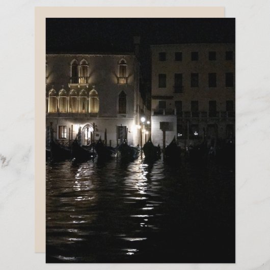 ミッドナイトオンザグランドキャナルスクラップブック紙 (正面/裏面)