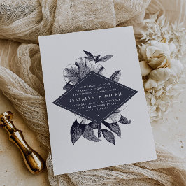 ミッドナイトオーキッド結婚式招待状 招待状