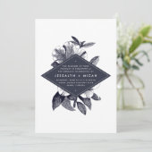 ミッドナイトオーキッド結婚式招待状 招待状 (スタンド正面)