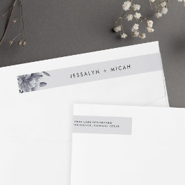 ミッドナイトオーキッド |の結婚差出人住所 ラップアラウンドラベル