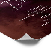 ミッドナイトガーデンのシグネチャードリンク結婚メニューの看板 ポスター (角)