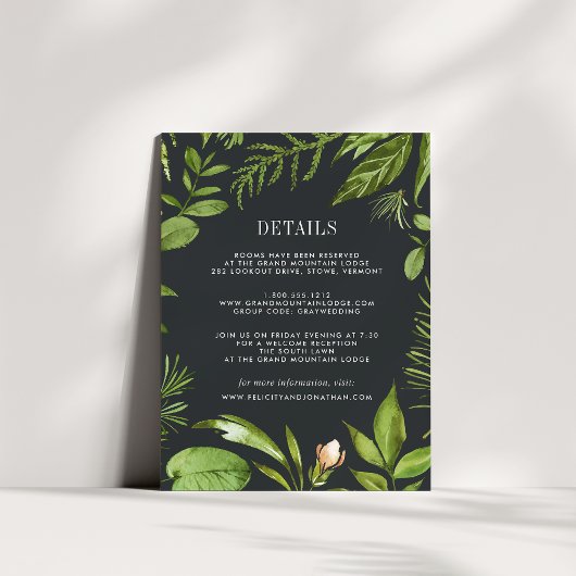 ミッドナイトガーデンゲスト情報カード エンクロージャーカード