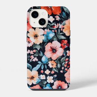 ミッドナイトガーデンシンフォニープリント | はっきりしたフローラ iPhone 14ケース