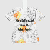 ミッドナイトガーデンハワイアンハイビスカスアロハシャツ オーナメント (裏面)