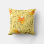 ミッドナイトガーデンハワイアンハイビスカスフローラ クッション (裏面)