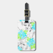 ミッドナイトガーデンハワイアンハイビスカスラゲッジタグ ラゲッジタグ (正面縦)