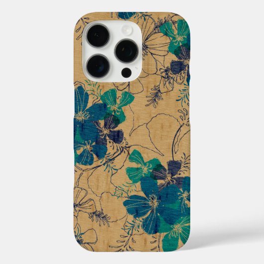 ミッドナイトガーデンハワイアンフェイクウッドターク Case-Mate iPhoneケース (裏面)