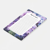 ミッドナイトガーデンバイオレットアジサイの水彩色 ポストイット (アングル)