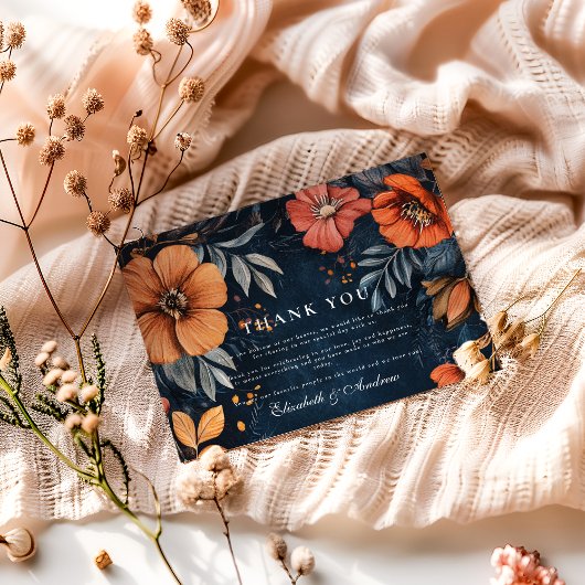 ミッドナイトガーデンバロ結婚ーク サンキューカード