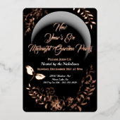 ミッドナイトガーデンパーティの招待状 箔招待状 (正面)