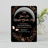 ミッドナイトガーデンパーティの招待状 箔招待状 (立ち正面)