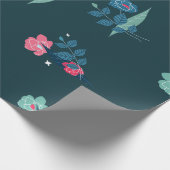 ミッドナイトガーデンフローララッピング紙 ラッピングペーパー (角)